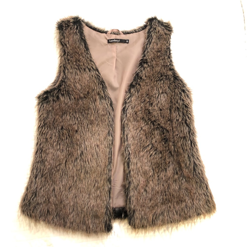 Faux fur vest